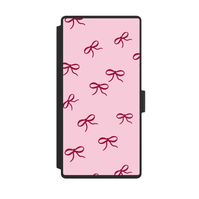 Galaxy S23 Ultra NIVOflip Schleifen Muster Rot Pink