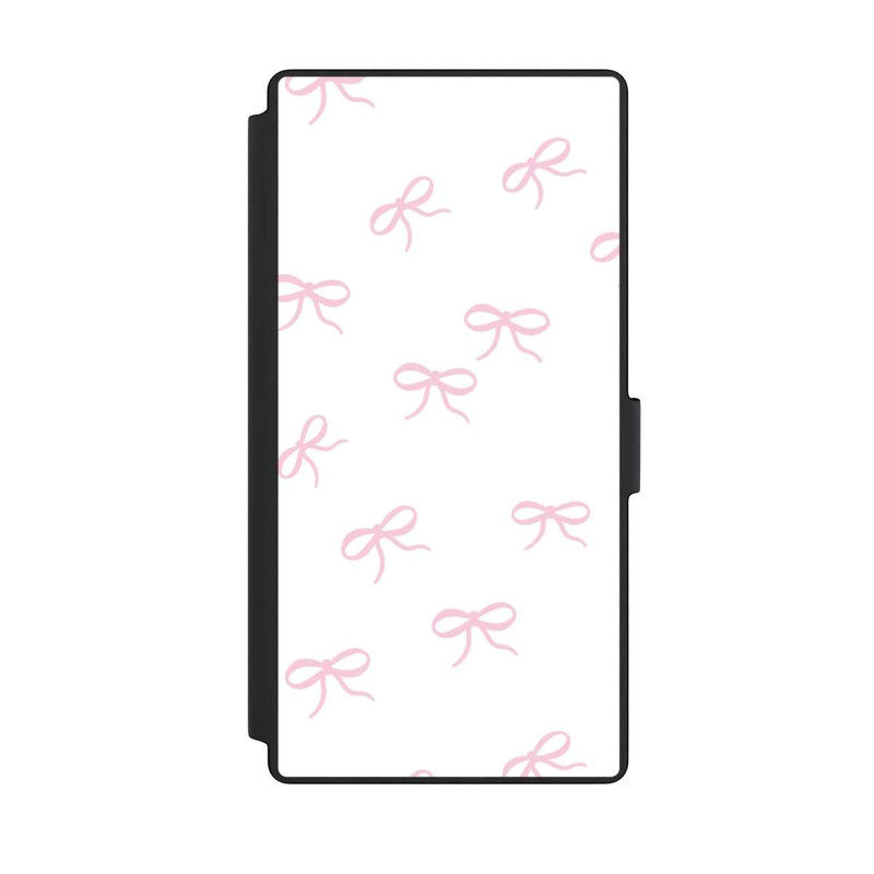 Galaxy S23 Ultra NIVOflip Bows Pink White Pattern Ribbons