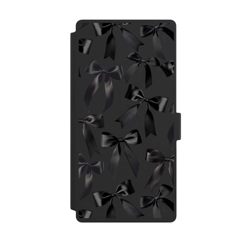 Samsung Galaxy S23 Ultra NIVOflip Schwarze Satinschleifen