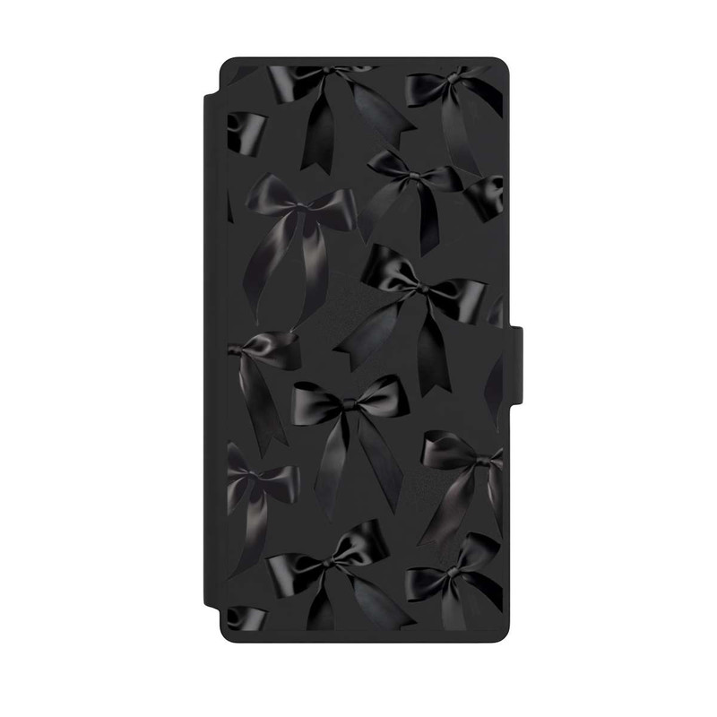 Galaxy S23 Ultra NIVOflip Schwarze Satinschleifen