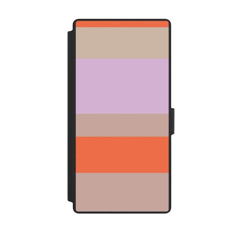 Galaxy S23 Ultra NIVOflip Moca Lila Orange Stripes