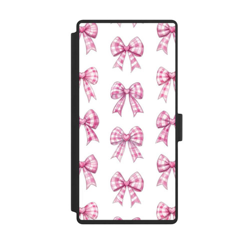 Samsung Galaxy S23 Ultra NIVOflip Pink Gingham Hearts and Bows