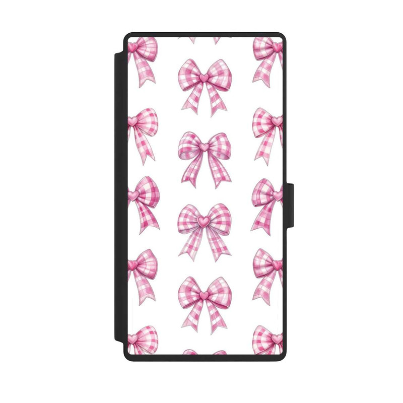Galaxy S23 Ultra NIVOflip Pink Gingham Hearts and Bows