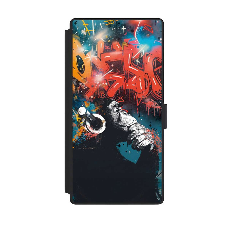 Galaxy S23 Ultra NIVOflip Affe Stereo Kopfhörer Graffiti Street Art