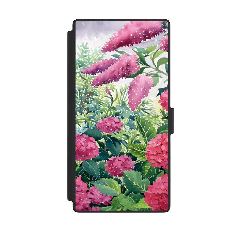 Galaxy S23 Ultra NIVOflip Garden Hydrangeas and Buddleia by Christopher Ryland