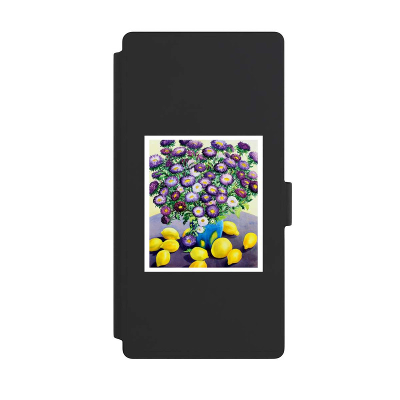 Galaxy S23 Ultra NIVOflip Purple Asters and Lemons by Christopher Ryland