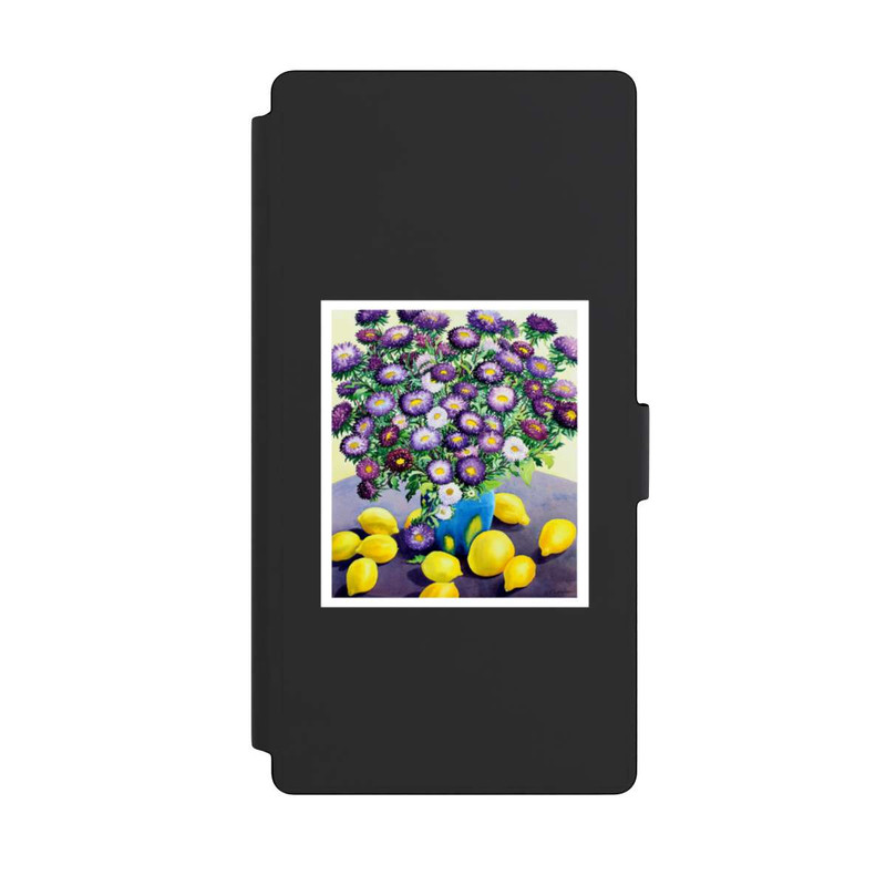 Galaxy S23 Ultra NIVOflip Purple Asters and Lemons by Christopher Ryland