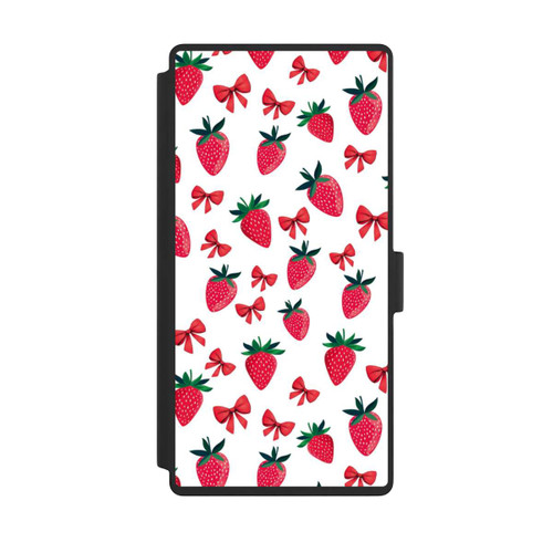 Samsung Galaxy S23 Ultra NIVOflip Erdbeer Herz Muster Schleifen Rot