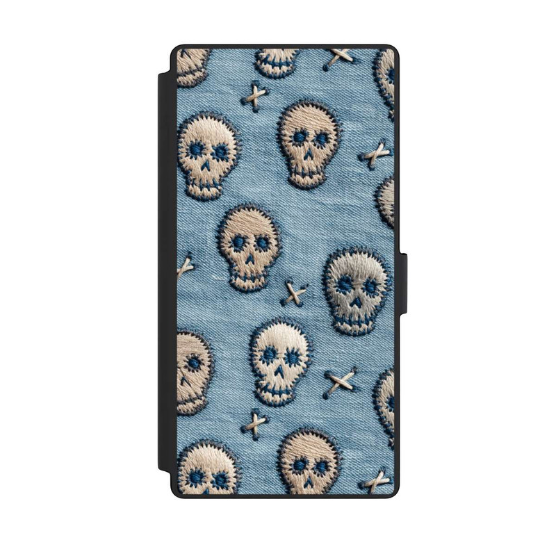 Galaxy S23 Ultra NIVOflip Skulls on Jeans Pattern
