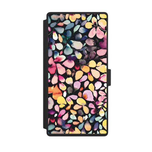 Samsung Galaxy S23 Ultra NIVOflip Eukalyptus Aquarellblätter Schwarz