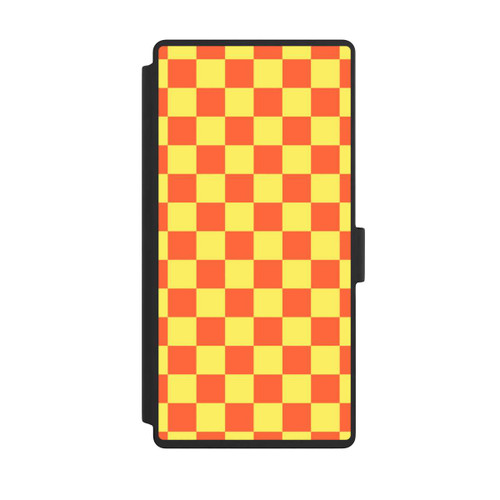 Samsung Galaxy S23 Ultra NIVOflip Schachbrett Orange Gelb