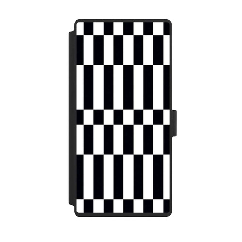 Samsung Galaxy S23 Ultra NIVOflip Checked Abstract Bold Black and White Color Block