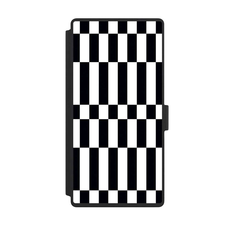Galaxy S23 Ultra NIVOflip Checked Abstract Bold Black and White Color Block