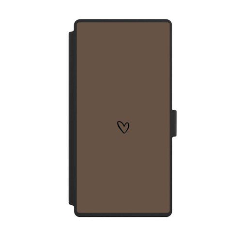 Samsung Galaxy S23 Ultra NIVOflip Herz Minimalistisch Braun