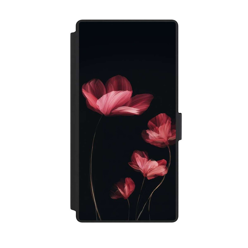 Galaxy S23 Ultra NIVOflip Burgunder Blüten schwarz