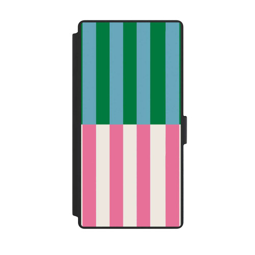Samsung Galaxy S23 Ultra NIVOflip Motif Rayé Vert Rose