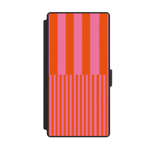 Samsung Galaxy S23 Ultra NIVOflip Streifenmuster Pink Rot