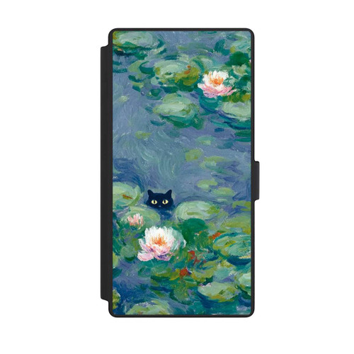 Samsung Galaxy S23 Ultra NIVOflip Katze im Teich Monet Gemälde Impressionismus