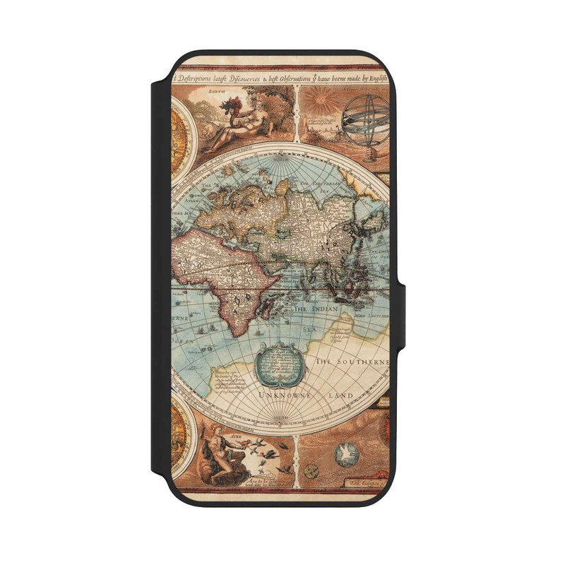 Galaxy A54 5G NIVOflip Vintage Weltkarte