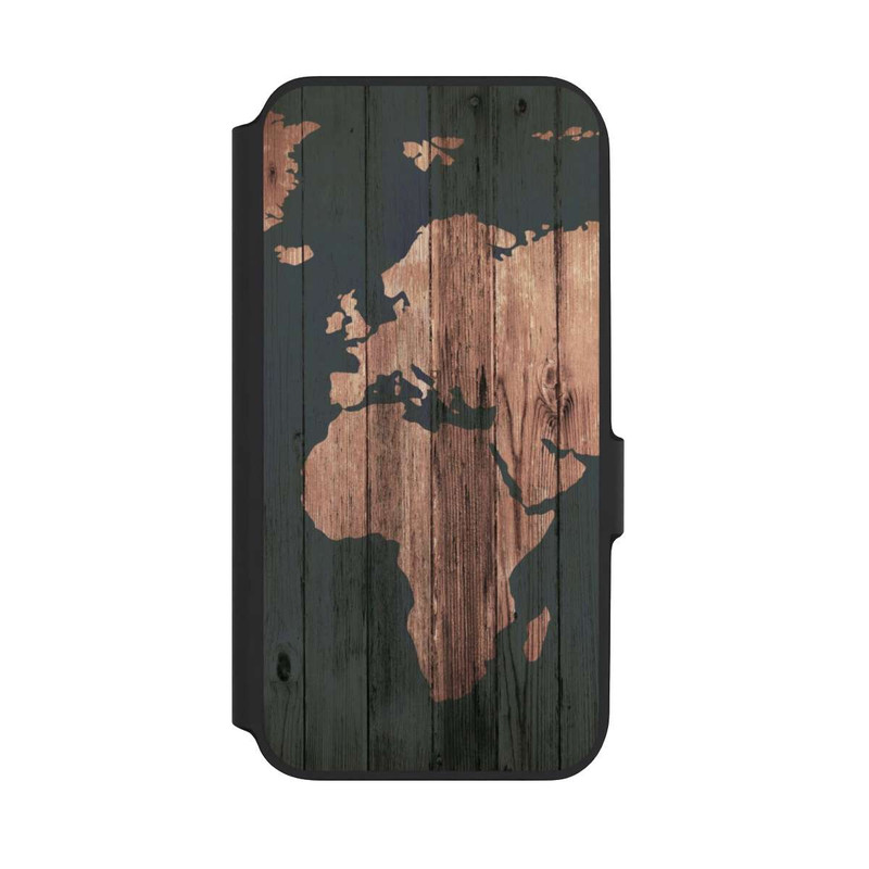 Galaxy A54 5G NIVOflip Wooden World Map