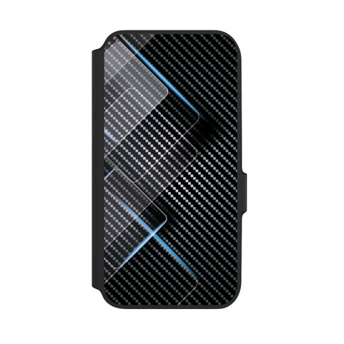 Samsung Galaxy A54 5G NIVOflip Blaue Linien auf Karbon