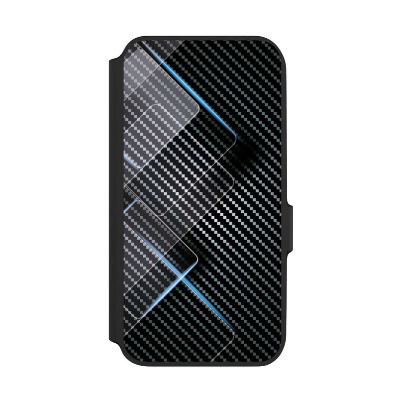 Galaxy A54 5G NIVOflip Blaue Linien auf Karbon