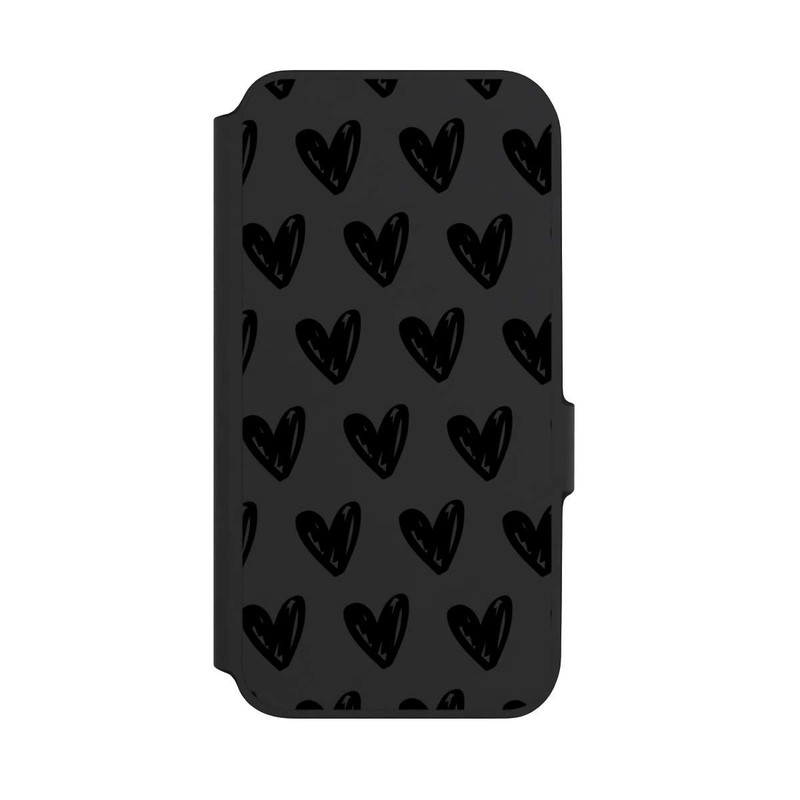 Galaxy A54 5G NIVOflip Herzen Schwarz ohne Hintergrund