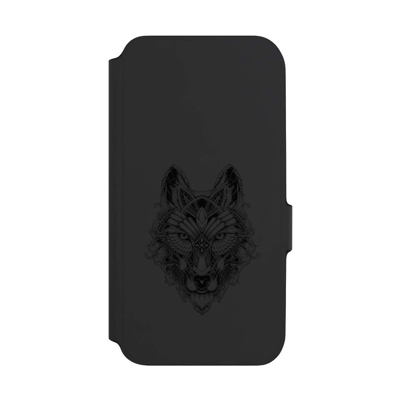 Galaxy A54 5G NIVOflip Wolf Mandala ohne Hintergrund