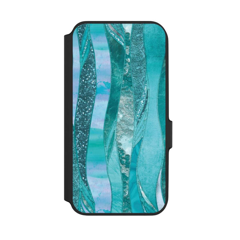 Galaxy A54 5G NIVOflip glamouröser Glitzerlook blau