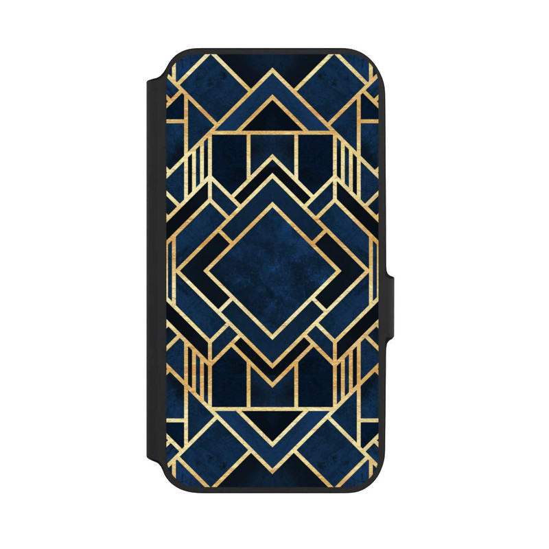 Galaxy A54 5G NIVOflip Impression Art Déco Bleu Or