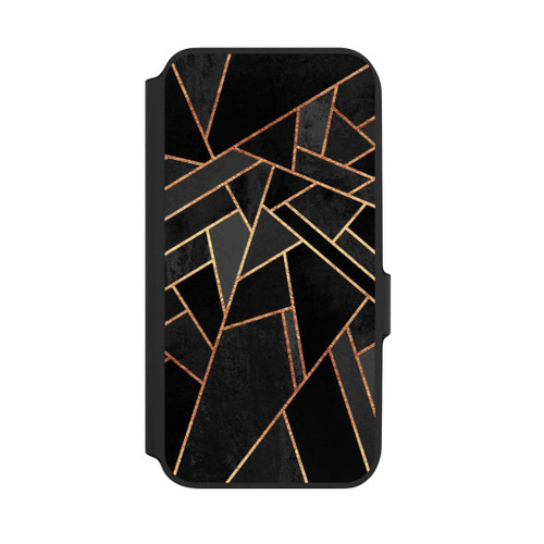 Samsung Galaxy A54 5G NIVOflip Schwarze Nacht Gold Druck