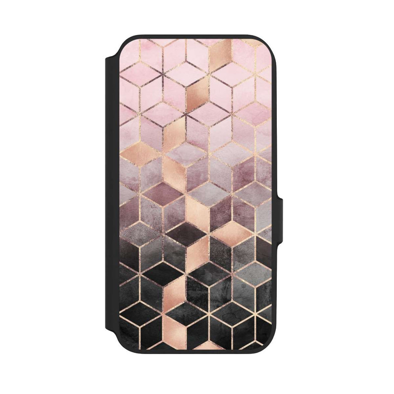 Galaxy A54 5G NIVOflip Pink-grauer Farbverlauf Würfel Druck