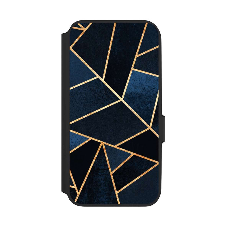 Galaxy A54 5G NIVOflip Navy Stein Golddruck