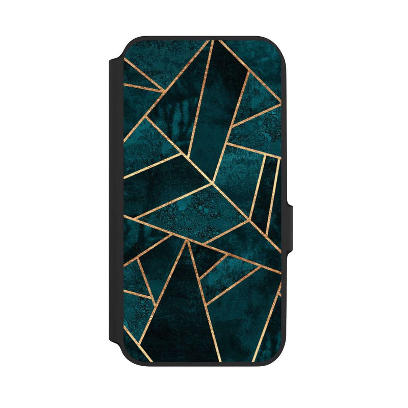 Galaxy A54 5G NIVOflip Imprimé or pierre sarcelle profond
