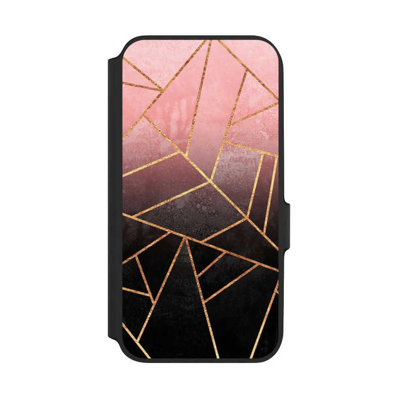 Galaxy A54 5G NIVOflip Imprimé Pierre Or Rose Et Noir