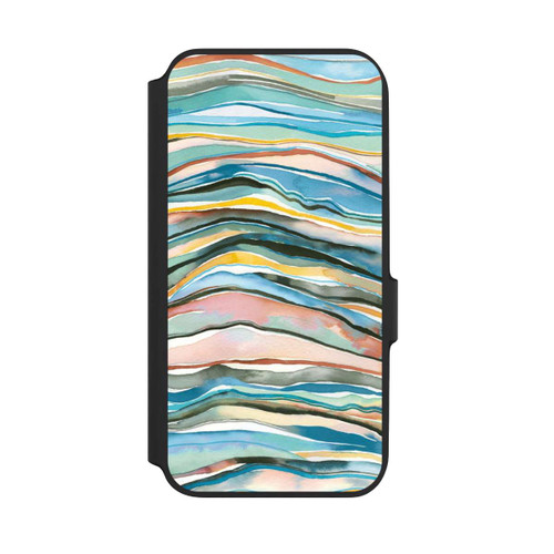 Samsung Galaxy A54 5G NIVOflip Watercolor Agate Layers Blue