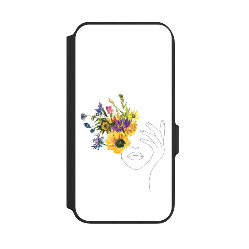 Galaxy A54 5G NIVOflip Line Art Tournesols femme