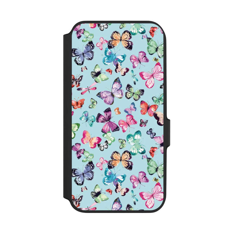 Galaxy A54 5G NIVOflip Schmetterlinge rosa orange blau