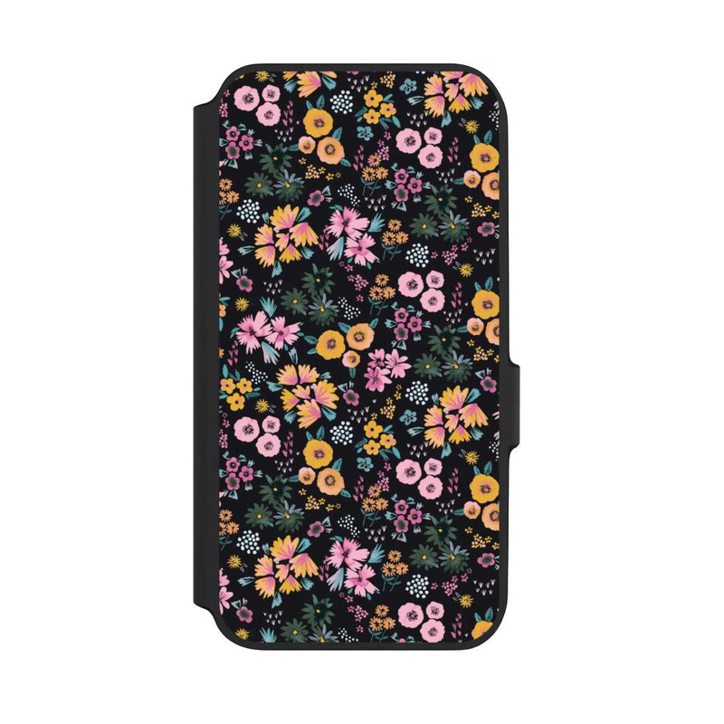 Galaxy A54 5G NIVOflip Petites Fleurs colorées Noir 2