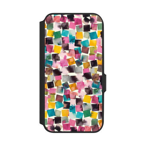 Samsung Galaxy A54 5G NIVOflip Watercolor Geometric Plaids Pink