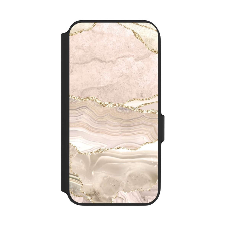 Galaxy A54 5G NIVOflip Rayures marbrées or rose