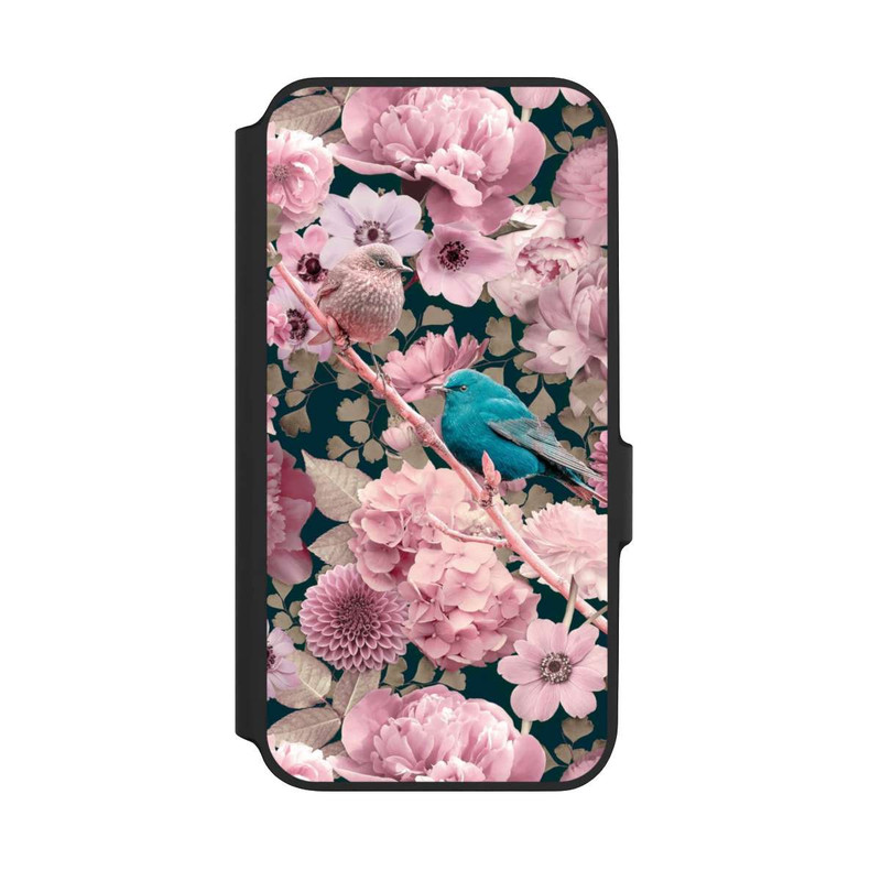 Galaxy A54 5G NIVOflip Spatzen im rosa Blumenmuster