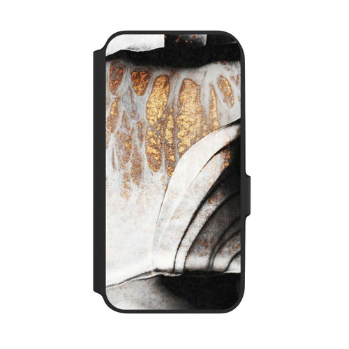 Samsung Galaxy A54 5G NIVOflip Schwarze und goldene Adern