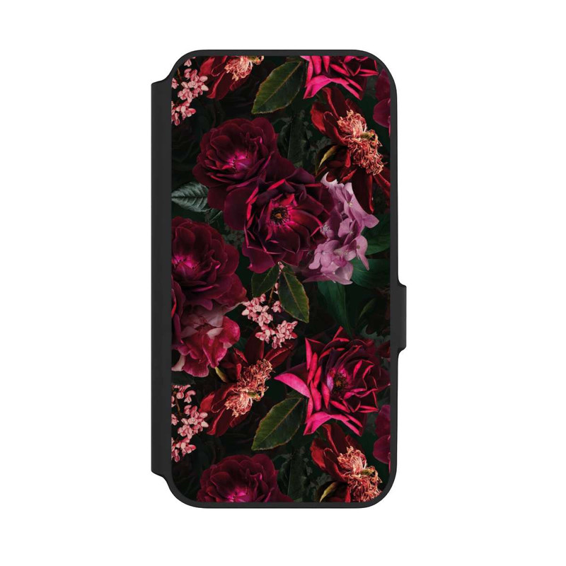 Galaxy A54 5G NIVOflip Fleurs rouge foncé et roses
