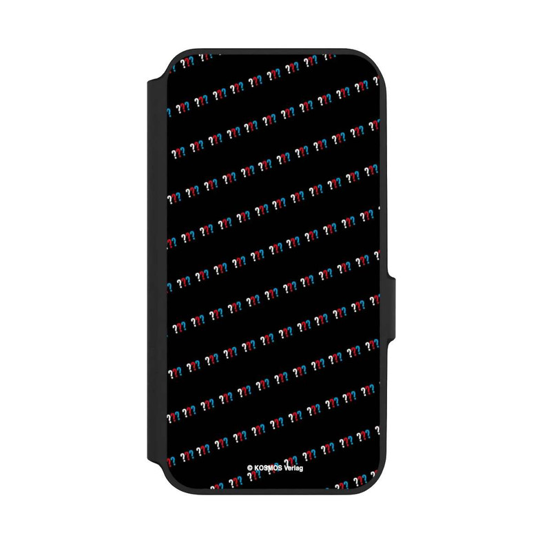 Galaxy A54 5G NIVOflip Drei Fragezeichen Muster Schräg