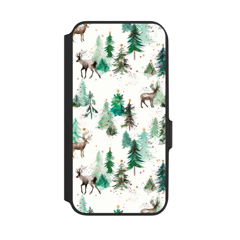 Galaxy A54 5G NIVOflip Hirsche und Winterweihnachtsbäume