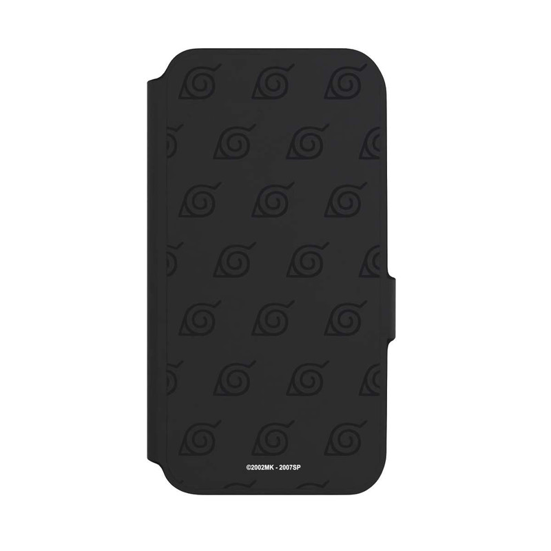 Galaxy A54 5G NIVOflip Schwarzes Konoha-Muster Transparent