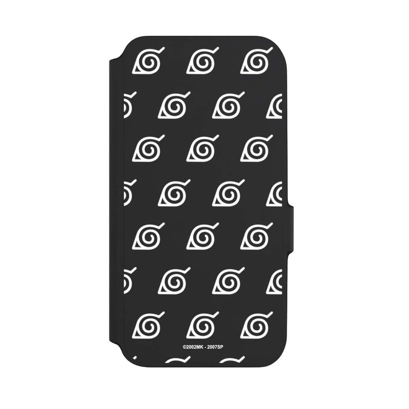 Galaxy A54 5G NIVOflip Konoha Pattern Blanc sur Fond Transparent