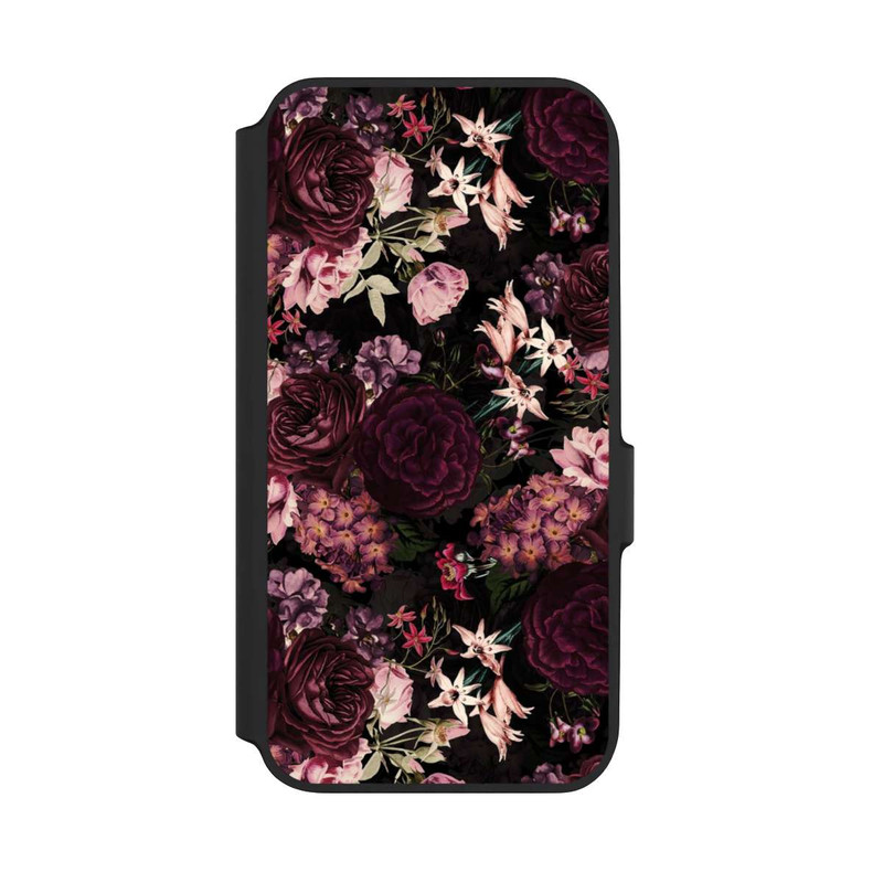 Galaxy A54 5G NIVOflip Fond Fleur Violet Foncé