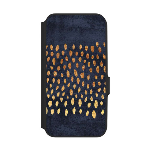 Samsung Galaxy A54 5G NIVOflip Muster Gold und Marine